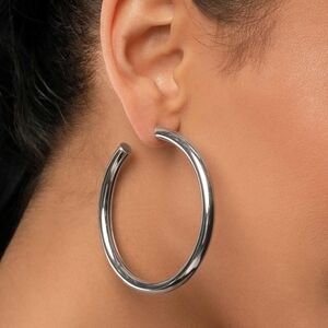 Elegant Silver Hoop Earrings